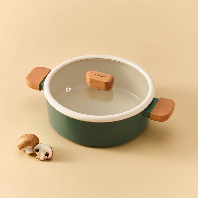 Nồi chống d&iacute;nh LocknLock Suit Sage IH phủ sứ ceramic d&ugrave;ng được bếp từ, bếp gas, bếp hồng ngoại v&agrave; bếp điện image number null